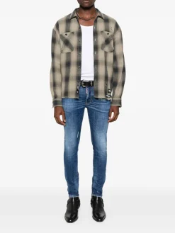 Jeans blu di allungamento-cotone