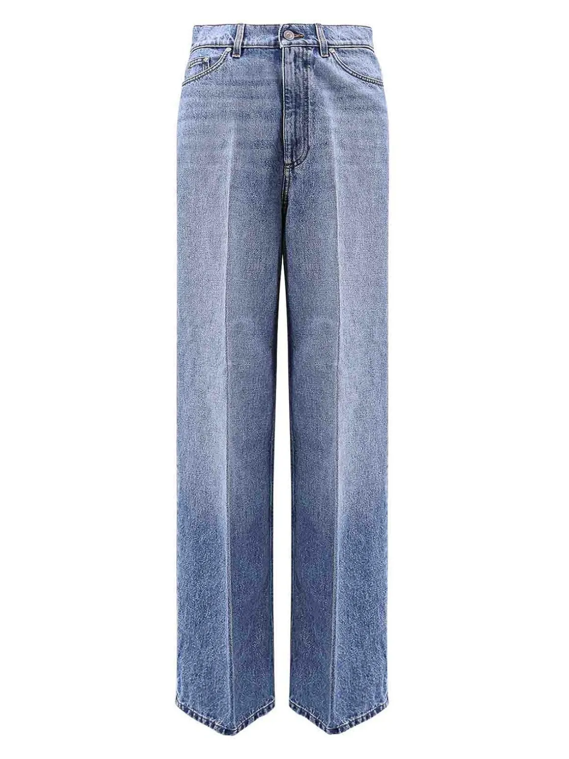 Jeans Blu Vintage In Cotone Sostenibile