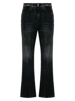 Jeans Bootcut Con Placca Logo