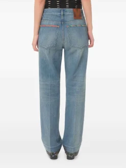 Jeans Con Dettaglio A Fiori