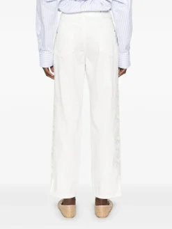 Jeans Con Dettaglio In Pizzo