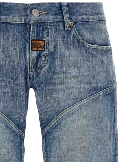 Jeans cuciture in rilievo