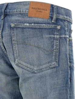 Jeans cuciture in rilievo