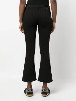 Jeans di cotone svasato nero