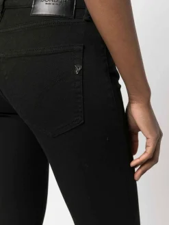Jeans di cotone svasato nero