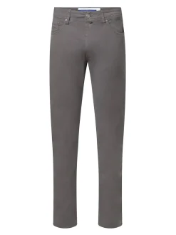 Jeans di cotone tratto grigio medio
