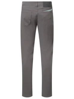 Jeans di cotone tratto grigio medio