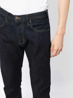 Jeans di denim in fitta regolare