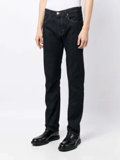 Jeans di denim in fitta regolare