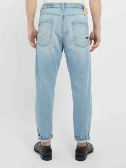 Jeans dritti di denim blu