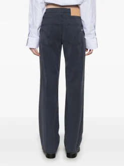 Jeans dritti in denim blu