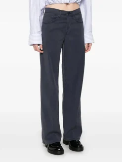 Jeans dritti in denim blu