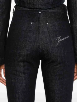 Jeans dritti in denim blu scuro