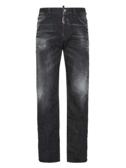 Jeans dritti lavati neri