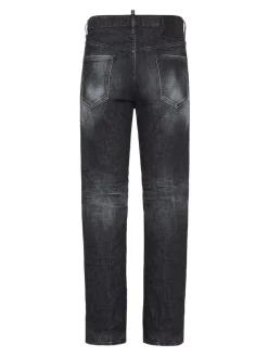 Jeans dritti lavati neri