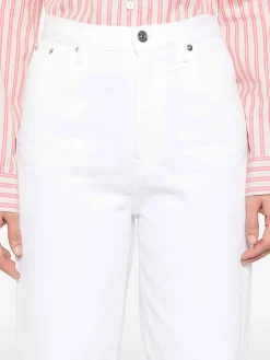 Jeans in denim bianco sciolto