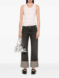 Jeans in denim di cotone nero