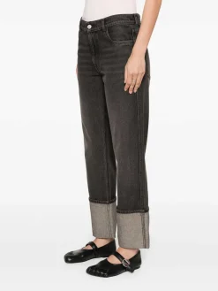 Jeans in denim di cotone nero