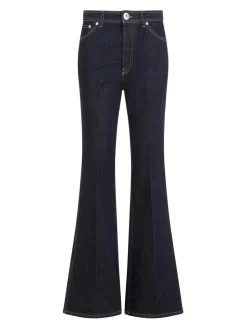 Jeans in denim gamba larga