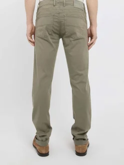 Jeans in denim verde oliva
