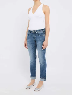 Jeans in forma Monica Slim in Blue Denim