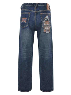 Jeans in miscela di cotone in denim scuro