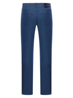 Jeans In Tessuto Elasticizzato Blu