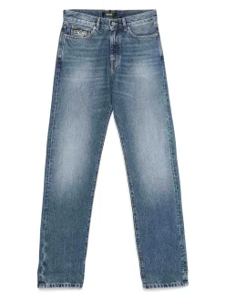 Jeans lunghi a gamba larga in cotone