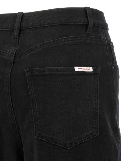 Jeans per gamba a barile nera