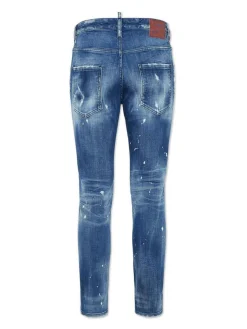 Jeans Slim Con Effetto Vissuto