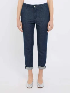 Jeans slim-fit in denim blu scuro
