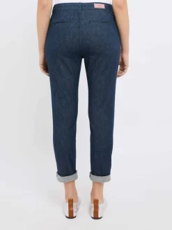 Jeans slim-fit in denim blu scuro