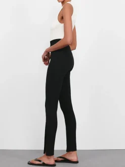 Legging opaco con zip anteriore