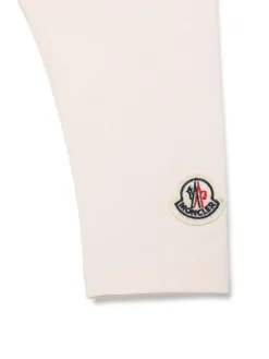 Leggings rosa in cotone allungato con logo