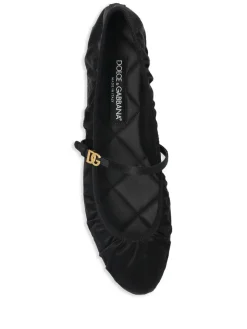 Logo-Buckle Ballerina Shoes