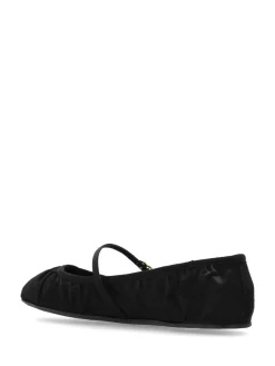 Logo-Buckle Ballerina Shoes