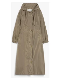 Lungo parka in taffeta anti-drop