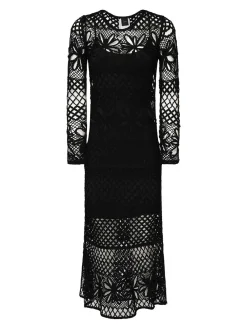Lungo Vestito all'uncinetto con openwork
