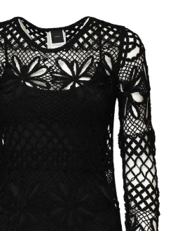 Lungo Vestito all'uncinetto con openwork