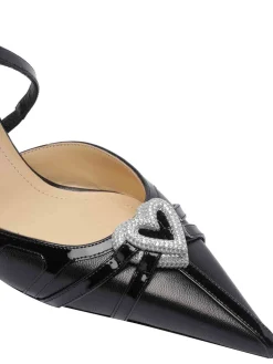 Mach & Ampmach Black Double Heart Pumps