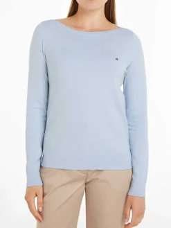 Maglia Girocollo Celeste Con Mini Logo