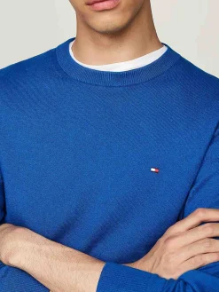 Maglia Girocollo Indaco Con Mini Logo