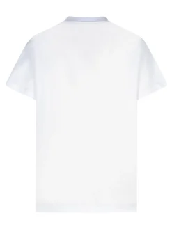 Maglietta stampata in cotone bianco