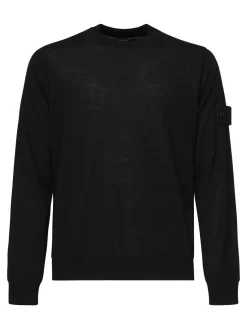 Maglione a collo dell'equipaggio nero