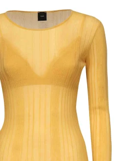 Maglione a coste semi-sheer