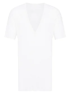 Maglione a costola bianca