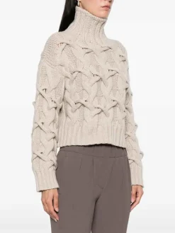 Maglione a maglia via cavo