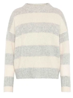Maglione a strisce di grandi dimensioni