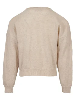 Maglione con cerbiatto intarsiato