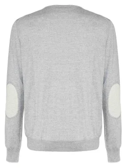 Maglione con patch di profilo sui gomiti